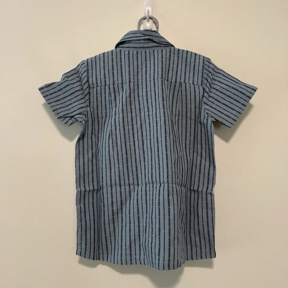Oso & Me NWT Jack Lee Shirt in Navy Ladder Stripe Size 5